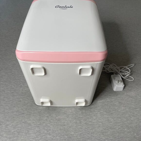 Cooluli White & Pink 12 Can / 10 Liter Vanity Mini Beauty Fridge for Decor - Picture 12 of 12